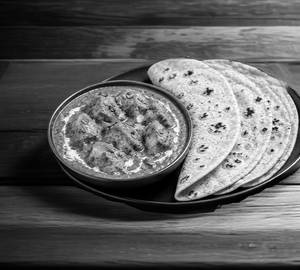 Tava roti with chicken masala