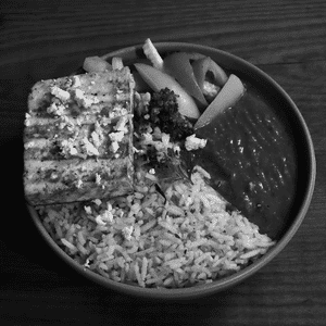 Grilled Paneer With Brown Rice Healthy Meal [Veg]