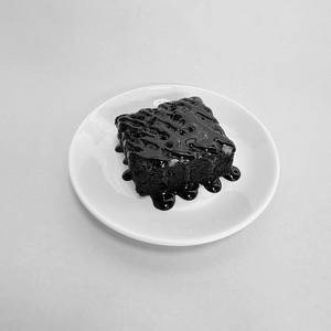 Brownie With Chocolate Sauce