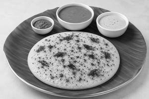 Thatte Tadka Idli[With Coconut Chutney+Sambhar+Garlic Chutney][1Big Pc]