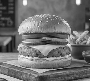 Aloo tikki cheese burger