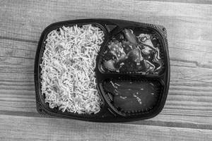 Veg Fried Rice With Chilli Chicken