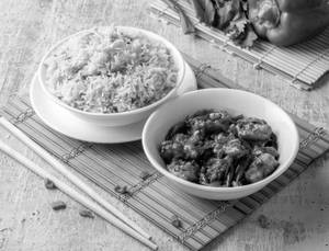 Garlic Chicken with Fired Rice 