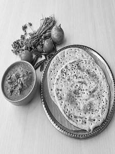 KAL DOSA 2pcs WITH MUTTON THANI KOZHAMBHU