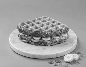 Banoffe Pie Waffle Sandwich