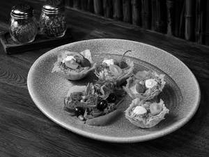 Wild Mushroom Phyllo Tartlet