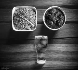 Veg  manchurian with fried rice and cold drink