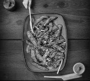 Honey chilli potato