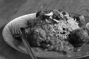 Veg manchurian cashewnut fried rice