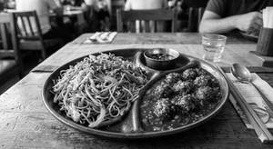 Veg Hakka Noodles +Veg Manchurian Combo [Serves 1]