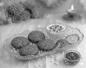 Vrat Snack Thali  - Sabudana Peanut Aloo Tikki/vada