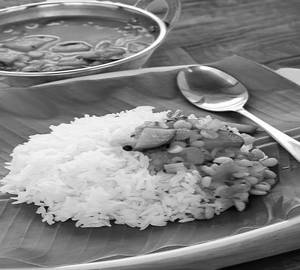 Rice With Sambar Papad Meals