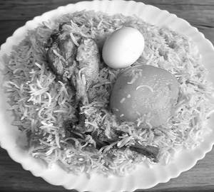 Chicken Dum Biryani With Egg[full] 4 piece chicken 