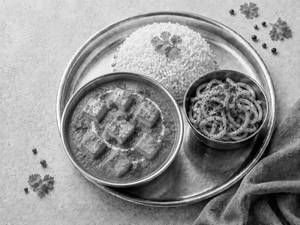 Paneer Curry Rice Mini Thali