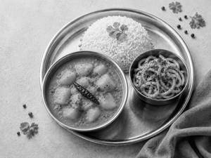 Bhandare Aloo Rice Mini Thali
