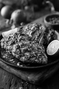 Grilled Chicken With Hummus