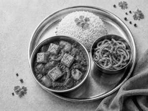 Kadhai Paneer Rice Mini Thali