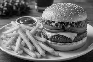 Paneer Burger With French Fries