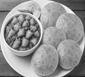 Aaloo Ki Sabzi With 5 Poori