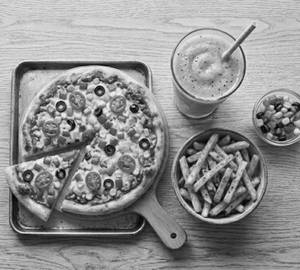 Cheese Pizza [Small] + Peri Peri Fries + Krusher Kiwi Color