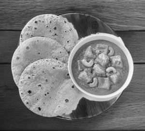 Pulka (3) + Kaju Panneer Curry