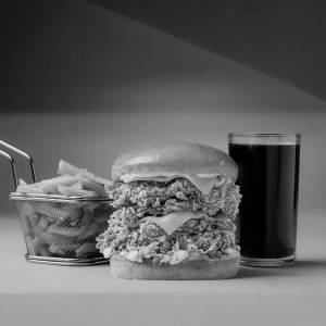 Chicken Tower Burger + Fries + Soft Drink