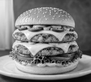 Double Trouble Chicken Cheese Burger