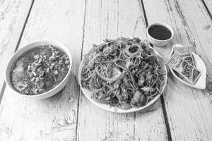 Classic Veg Noodles + Chilly Champ + Spring Roll