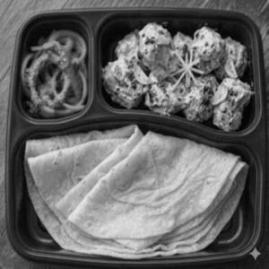 Malai Chaap Rumali Bowl