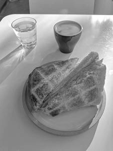 Veg Cheese Grilled Sandwich with Cold coffee