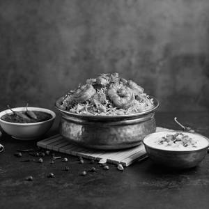 PRAWN 65 BIRYANI + Free Dessert