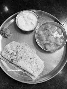 2 Aloo Paratha + Chole+ Dahi+Achar