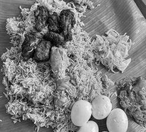Briyani,Kabab,Half Boil