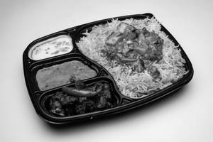 Hyderabadi Veg Biryani With Mushroom Pepper Dry Box