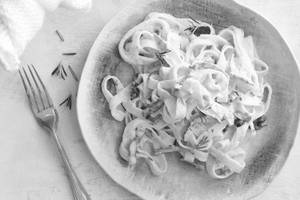 Fettuccine Carbonara - Fettuccine In Carbonara Sauce