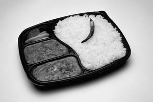 Andhra Pappu With White Rice Box