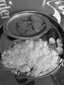 Fish Curry  Rice Thali