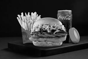 Cajun Chicken Pepperoni Burger Combo