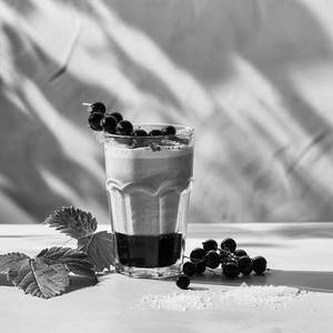 Black Currant Shake With Ice Cream
