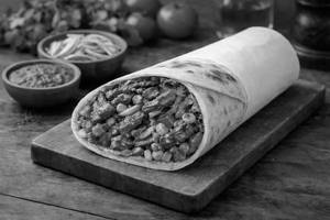 Mix Veg Shawarma Roll With Soya