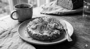 Vegetable Bread Toasted With Mozzarella Cheese