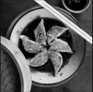 Old School Gyoza With Crisp Skirt Chicken