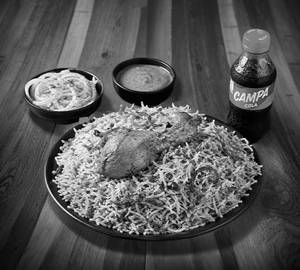 Chicken Biryani + Campa Cola + Onion Salad + Green Chatni