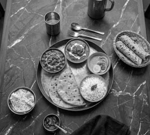 North Indian Chaap Thali