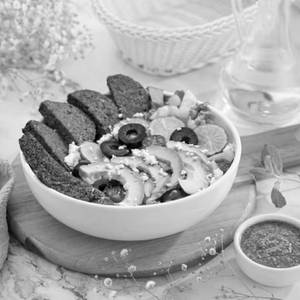 Veg Creamy Avocado Falafel Feta Cheese Salad