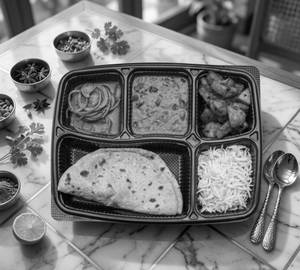 Yellow Dal with jeera allo  Thali