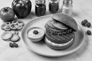 Nutrella Soya Burger With Ranch Yoghurt
