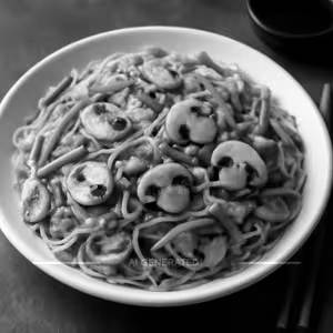 Veg Mushroom Noodles [ Full]