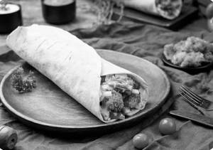 Veg Seekh Kebab Shawarma Roll