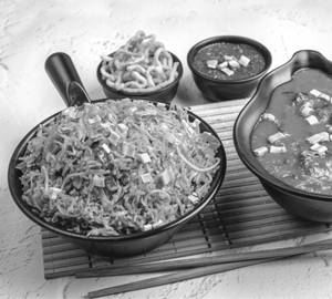 Triple Schezwan Fried Rice [Rice And Gravy]